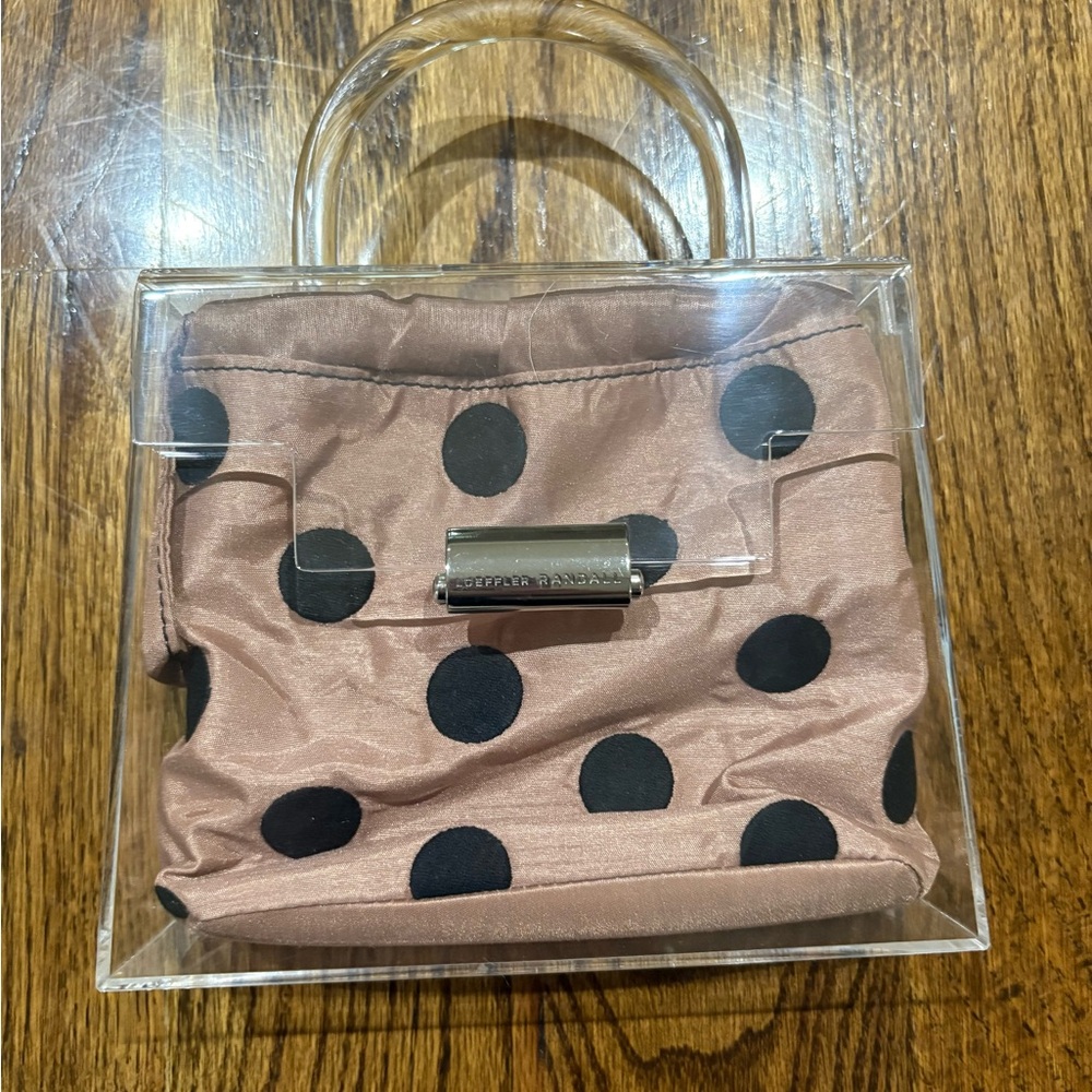 Loeffler Randall Mini Polka Dot Bag With Clear Case And Chic Design